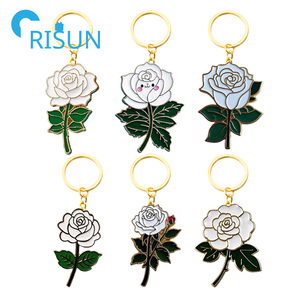 Usine personnalisée <span class=keywords><strong>Yorkshire</strong></span> <span class=keywords><strong>blanc</strong></span> Rose émail porte-clés porte-clés Logo personnalisé <span class=keywords><strong>Yorkshire</strong></span> Y comté drapeau porte-clés porte-clés Llavero - Product Image 1