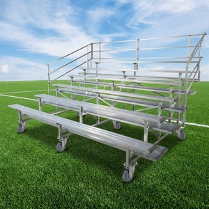 Gradas Portátiles de Aluminio de 5 Filas con Capacidad para 50-60 Asientos, con Pasamanos y Ruedas - Product Image 3