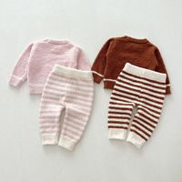 Ensemble de vêtements d'intérieur doux et moelleux en polaire mi-longue pour bébé, nouveau-né, automne et hiver, Angou, mignon petit lapin, pour garçons et filles