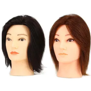 पुरुष के लिए मानव बाल सिर manequins अभ्यास कट ब्लीच रंग हज्जाम की दुकान आदमी के लिए प्रशिक्षण सिर छोटे काले बाल केश विन्यास