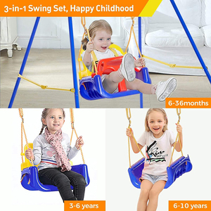 Set di <span class=keywords><strong>altalena</strong></span> <span class=keywords><strong>per</strong></span> interni ed esterni più venduti <span class=keywords><strong>per</strong></span> <span class=keywords><strong>bambini</strong></span> con caratteristiche di sicurezza <span class=keywords><strong>per</strong></span> <span class=keywords><strong>bambini</strong></span> ganci a scatto e cinturino da appendere - Product Image 2