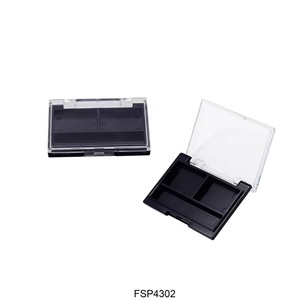 Estuche Vacío para Polvos de Maquillaje, Contenedor Cuadrado para Rubor, Contenedor de Polvos con Logotipo Personalizado, Paleta de Sombras de Ojos Negra - Product Image 1