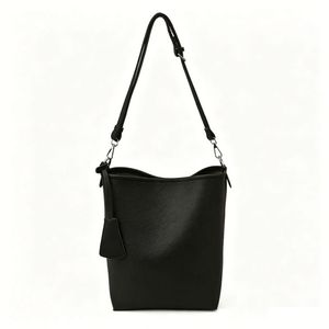 Genuine Leather Bucket Bag For Women Top Layer Cowhide Crossbody Shoulder Bag Casual Daily <b>Handbag</b> - Product Image 4