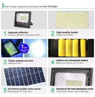 Projecteur solaire LED Omsen pour jardin et rue, 1000W, éclairage extérieur, lampe solaire, projecteur, 2500 lumens, étanche