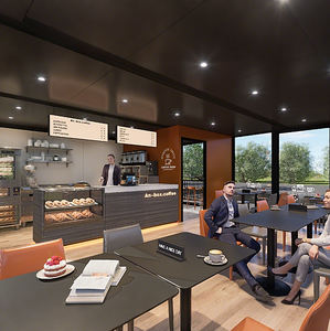 Café décoré neuf, conteneur extensible de 20 pieds, installation rapide, conception extensible WEB2012, solution de stockage flexible - Product Image 3
