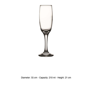 Vaso Flauta Pasabahce Imperial 21.5 cl, Suministros para Hostelería, Suministros para Bares, Venta al por Mayor - Product Image 3