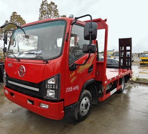 Camion de transport à plateau plat SHACMAN Delong G1 170 ch avec rampe et échelle, machine de transport légère 4x2 pour mini-excavatrice - Product Image 4