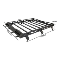 TELLIKA suzuki jimny galerie de toit porte-bagages Cargo porte-bagages panier boîte de transport en métal avec Kit d'éclairage LED pour Suzuki Jimny JB74
