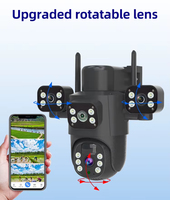 Cámara de Seguridad Solar Eseecloud PTZ para Exteriores, Tipo Bala, 15MP, 3 Lentes, Impermeable, Visión Nocturna, Inalámbrica