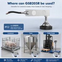 GALOCE GSB205R Kit Sensor de Celda de Carga de Viga de Cizallamiento de 3 Toneladas para Básculas de Animales y Básculas de Plataforma para Ganado