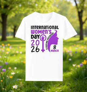Maglietta per la Giornata Internazionale della Donna 2026, T-Shirt Casual da Donna con Stampa Femminista, 100% Cotone, Collo Tondo, Manica Corta, Primavera Estate - Product Image 2