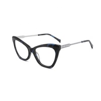 Monture de lunettes optiques unisexe de haute qualité 2025, forme papillon, acétate et métal, style décontracté, confortable, haut de gamme et tendance