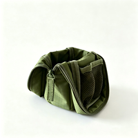 Organisateur de pinceaux de maquillage vertical en polyester à compartiments multiples, fermeture éclair, motif bonbon, grande capacité, sac de voyage pour cosmétiques et stylos