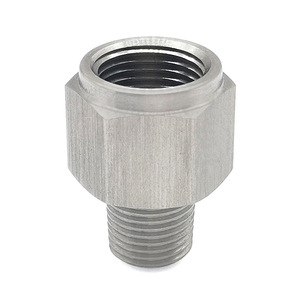 Adaptador Hidráulico de Acero Inoxidable 1/8 NPT a M12x1, Conector Recto con Rosca Interna y Externa - Product Image 2