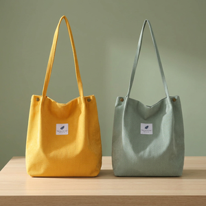 Bolsa de Mano de Lona de Color Sólido, Estilo Vintage, con Cierre de Cremallera, Poliéster Resistente al Agua, Estilo Minimalista, Amarillo Verde Menta, para Todas las Estaciones - Product Image 5