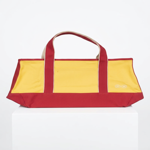 Sac fourre-tout en jute naturel avec logo personnalisé et poignées en coton coloré |   Sac de courses et promotionnel réutilisable pour les courses quotidiennes - Product Image 2