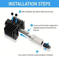Kit de remplacement pour imprimante 3D, ensemble de buse en acier trempé, chauffage rapide à haute température, compatible BambuLab X1 P1P
