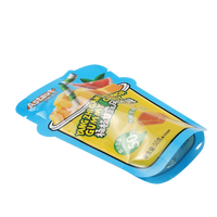 Sachet d'emballage alimentaire personnalisé découpé sur mesure en couleur, pochette en plastique refermable pour fruits, bonbons et snacks croustillants