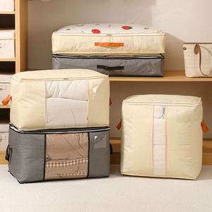 Sac de rangement pour couettes en tissu Oxford de haute qualité, grande capacité, organisateur de vêtements pour la maison, sac de rangement sous le lit avec poignée en PU - Product Image 1