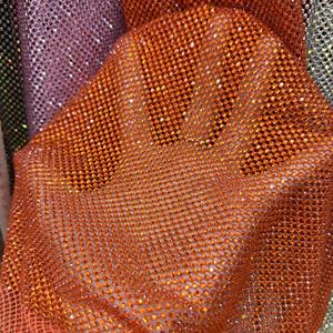 Iridescence <span class=keywords><strong>diamant</strong></span> AB couleur strass collés sur des trous rhombiques tissu de maille extensible pour matériel d'artisanat - Product Image 6