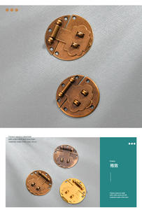 Round panel snap antique small hook zinc alloy <b>lock</b> catch for hanging <b>lock</b> iron box hook gift box - Product Image 5