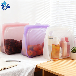 Food Grade Silicone Storage Bags Rolled Food Container <b>Microwave</b> Safe Reusable For Refrigerator Kitchen Use White <b>Yellow</b> Pink - Product Image 3