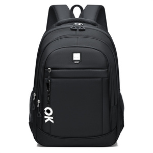 Men's <b>Backpack</b> Large Capacity 20-35L Casual Travel Business Laptop Bag Solid Color Soft Handle Interior Zipper Pocket - Product Image 1