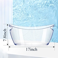 Seau à glace portable étanche en plastique PS de 6 L, style minimaliste moderne, en forme de bateau, pour refroidisseur à vin, idéal pour les soirées en boîte de nuit et les fêtes estivales en extérieur