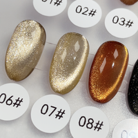 Vernis à ongles gel UV liquide longue tenue HEMA TPO Free Jelly Brown Brownie Cat Eye French, non toxique, pour manucure et nail art, avec logo