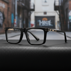 <span class=keywords><strong>Occhiali</strong></span> Vintage <span class=keywords><strong>Anti</strong></span> <span class=keywords><strong>Luce</strong></span> <span class=keywords><strong>Blu</strong></span> a Righe per Uomo, Montatura Quadrata in TR90, Compatibili <span class=keywords><strong>con</strong></span> <span class=keywords><strong>Lenti</strong></span> da Miopia, Stile Casual e Business - Product Image 2