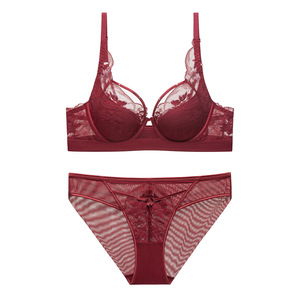 Floral Lace Womens Intimates Lingerie Set Comfort <b>Sheer</b> Mesh Underwire <b>Bra</b> and Mid Waist Panties Set Elegant Underwear Set - Product Image 5