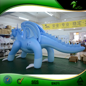 Figura inflable de dibujos animados para niños, modelo de globo inflable de dragón azul, disfraz de muñeca de Animal - Product Image 2