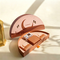 Boîtes en papier personnalisées en forme de croissant pour parfums du Ramadan et de l'Aïd, étuis tiroirs pour testeurs de parfum solide Oud, emballage cadeau