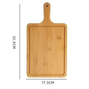 Ensemble de plateaux en bois de bambou naturel, antibactérien, anti-insectes, plateau de service rond, plat à pizza pour fruits de mer - Product Image 6