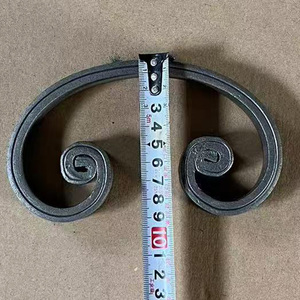 Trang trí thép S cuộn với cán kết thúc rèn sắt thép volutes ironworks thành phần lọn tóc cuộn đồ trang trí - Product Image 5