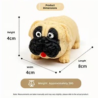 Balle anti-stress Pug Block DIY – Bestseller transfrontalier – Jouet en caoutchouc moulable à rebond lent, mignon et couineur