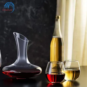 Бокалы для вина без стебля (набор 4 шт.)-20 унций, хрустальные бокалы для вина, стаканы для напитков без стебля, прозрачные стаканы для питья