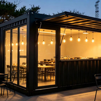 Conteneur pliable modulaire préfabriqué 10ft 20ft 40ft pour boutique, kiosque de vente au détail, café, magasin éphémère, maison conteneur, vente en gros et sur mesure