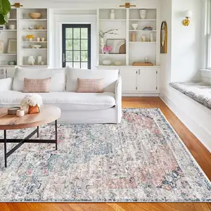 Tapete persiano colorido personalizado de design barato, tapete fofo macio para sala de estar