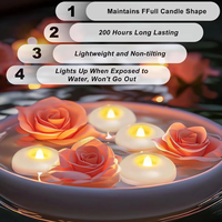 Bougies LED flottantes activées par l'eau, lumières de piscine sans flamme avec interrupteur à capteur automatique pour centre de table de mariage, vase, décoration de bain