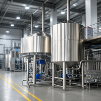 Cuve de Fermentation Commerciale en Acier Inoxydable de Qualité Alimentaire HG avec Contrôle PLC, Tension/Puissance Personnalisables, Garantie 5 Ans