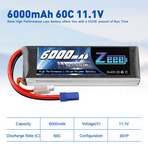 بطارية Zeee V 3S mAh 60C قابس Lipo EC5 مع موصل XT60 XT90 بطارية ليبو 3S للسيارات والطائرات والشاحنات والقوارب - Product Image 5
