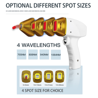 Promotion Appareil d'épilation portable 4 longueurs d'onde 755 808 940 1064, machine d'épilation permanente au laser diode 808nm