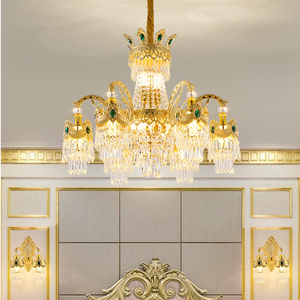 Lámparas Colgantes de Cristal con Borlas, Estilo Barroco, para Decoración de Escaleras Dúplex, Sala de Estar y Comedor - Product Image 4
