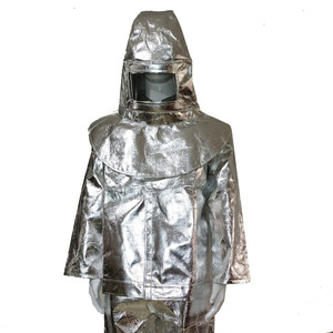 Combinaisons de lutte contre l'incendie HBC 1000 degrés, aluminisées, anti-feu, isolantes thermiquement, entièrement enveloppantes, imperméables, argentées - Product Image 1