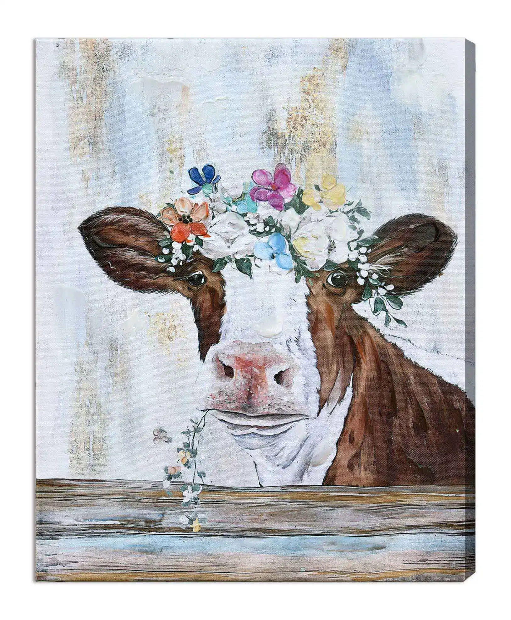 High Quality Bedroom Art Deco Canvas Art Painting Animal Cow Hand-painted Oil Painting Wall Art Acrylic Painting