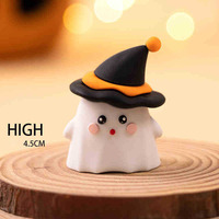 Figurines en résine fantômes mignons Ychonee, kit miniature d'Halloween, accessoires fantômes citrouille, décorations de table de fête