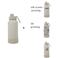 Nouvelle Bouteille d'Eau Isotherme en Acier Inoxydable 24OZ 2026 avec Support Magnétique pour Téléphone, Anti-Fuite, Idéale pour la Rentrée Scolaire et Maintien au Chaud