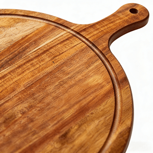 Pala per <span class=keywords><strong>Pizza</strong></span> in Legno di Acacia Premium con Manico - Tagliere Rotondo in Legno per <span class=keywords><strong>Pizza</strong></span>, <span class=keywords><strong>Pane</strong></span>, Salumi - Product Image 5