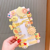 14 unids/set Venta de fábrica de dibujos animados Arco Iris pasador de pelo hecho a mano para niñas Niños Accesorios para el cabello elegantes lindas pinzas para el cabello